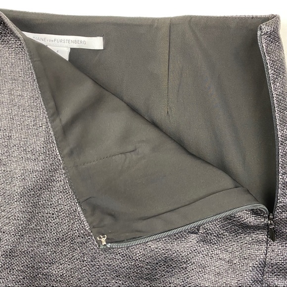 DVF Women’s Elley Mini Skirt Black Fuchsia Size 4 - Picture 3 of 8